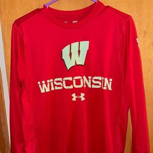 Under Armour Wisconsin Red Long Sleeve Shirt